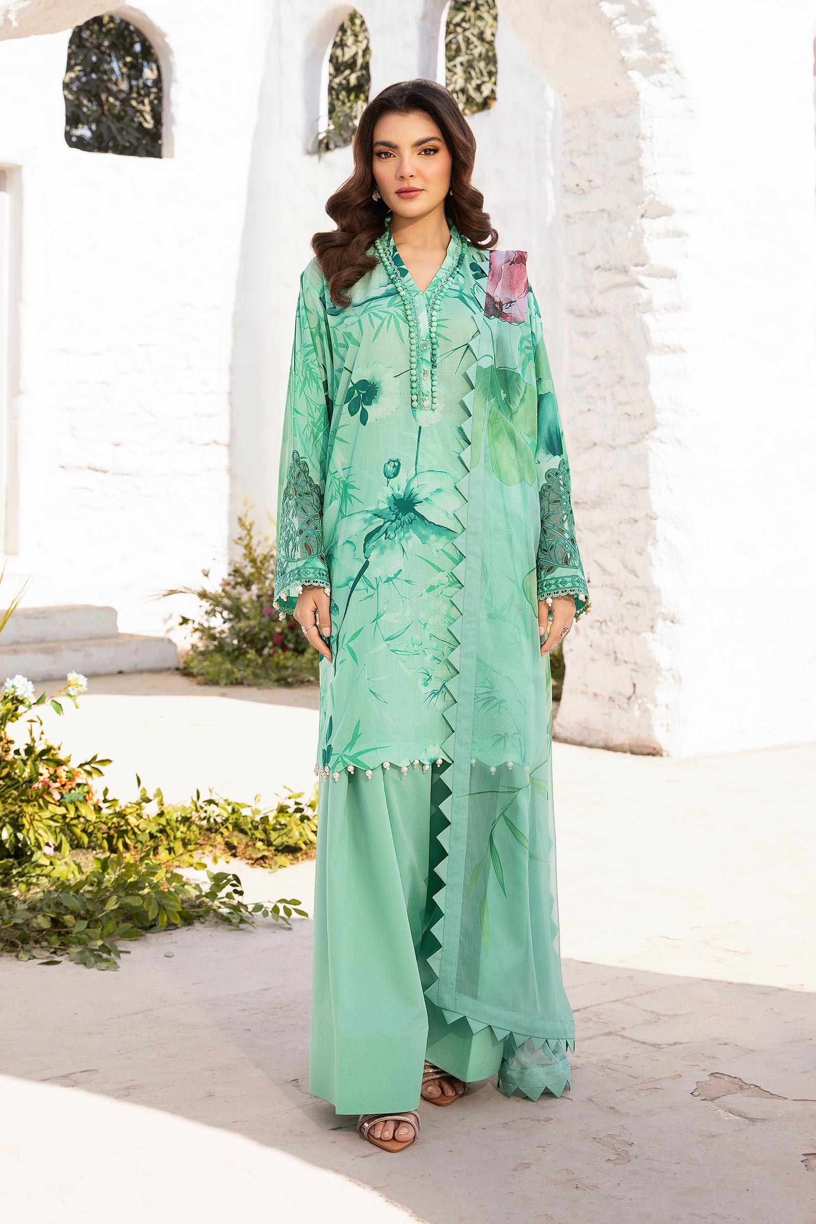 Maria B | M Basic Summer Lawn 25 | MB-CUS25-713A - Official Maria B stockist in UK - Sakeena London