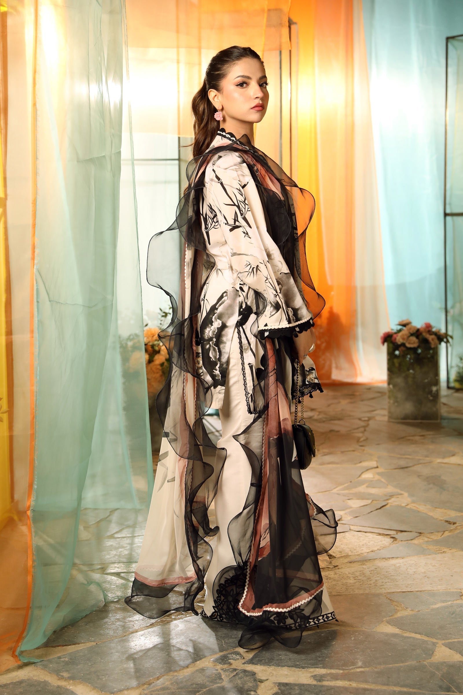 Maria B | M Basic Summer Lawn 25 | MB-CUS25-713B - Official Maria B stockist in UK - Sakeena London