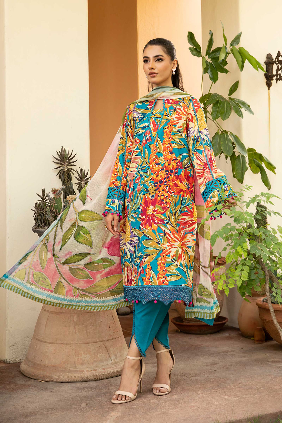 Maria B | Eid Basic Lawn | MB-CUS25-903A - Official Maria B stockist in UK - Sakeena London