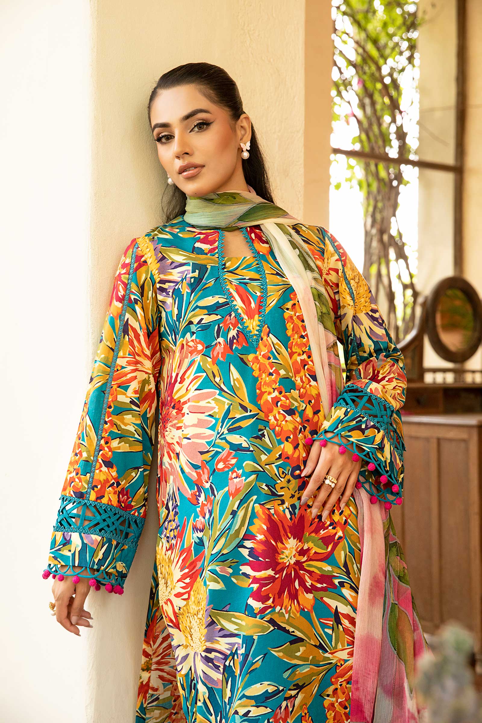 Maria B | Eid Basic Lawn | MB-CUS25-903A - Official Maria B stockist in UK - Sakeena London