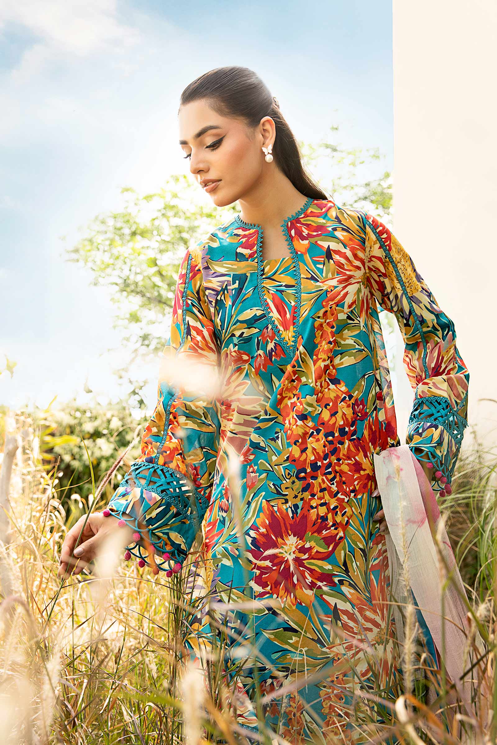Maria B | Eid Basic Lawn | MB-CUS25-903A - Official Maria B stockist in UK - Sakeena London