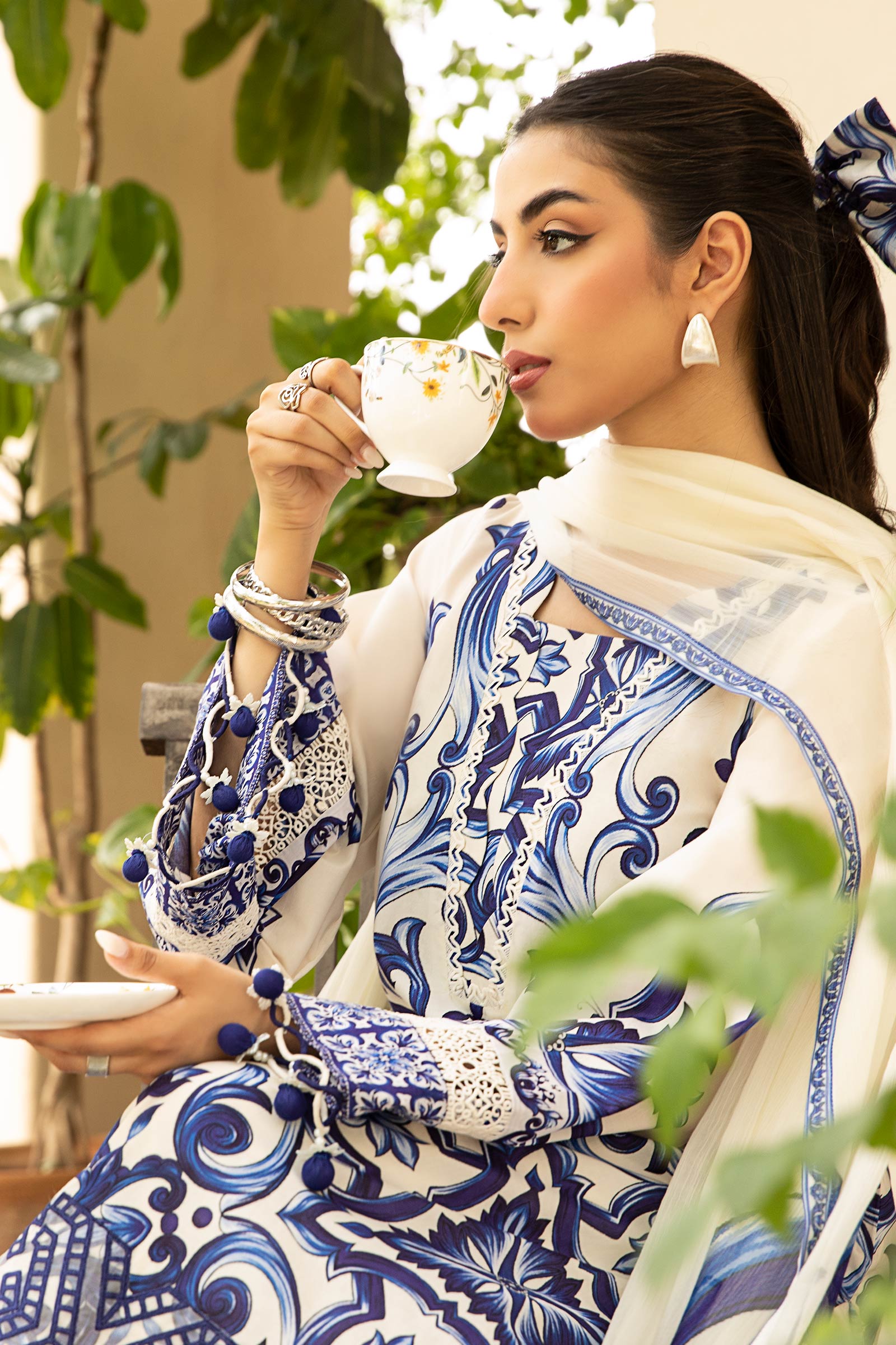 Maria B | Eid Basic Lawn | MB-CUS25-904A - Official Maria B stockist in UK - Sakeena London