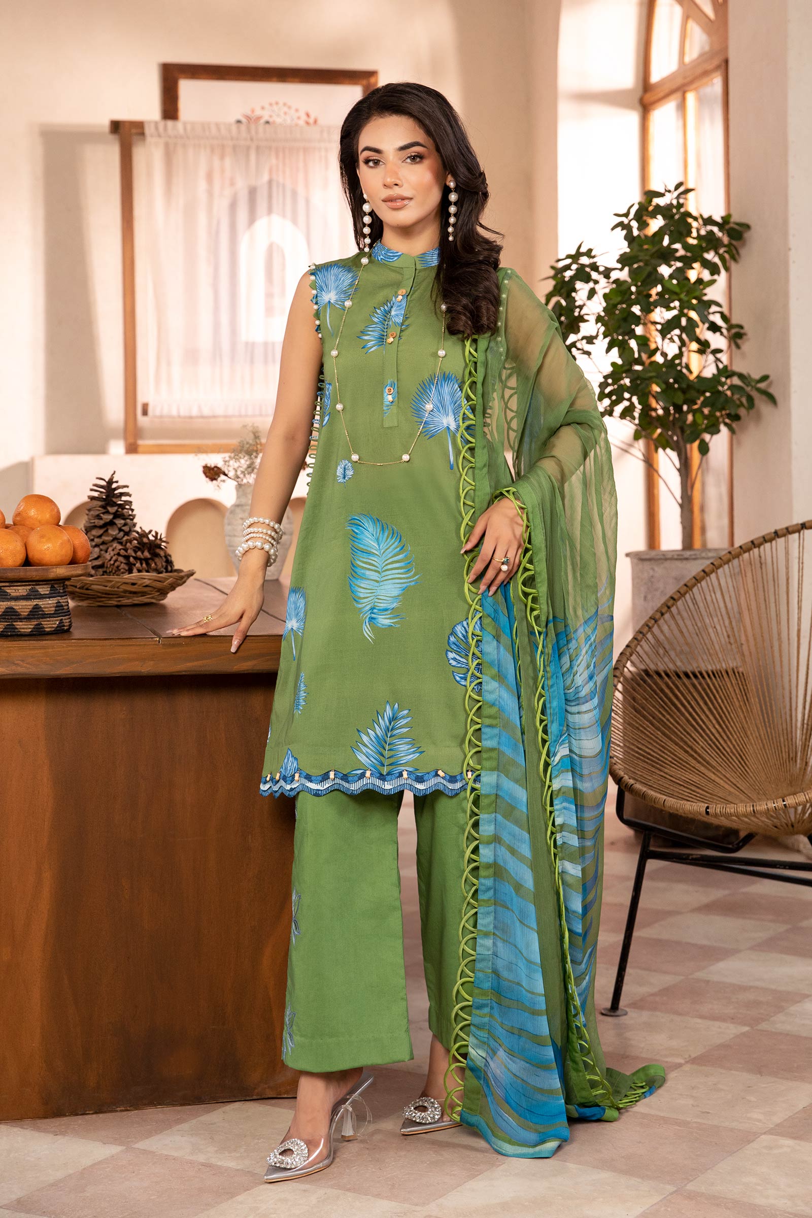 Maria B | Eid Basic Lawn | MB-CUS25-906A - Official Maria B stockist in UK - Sakeena London