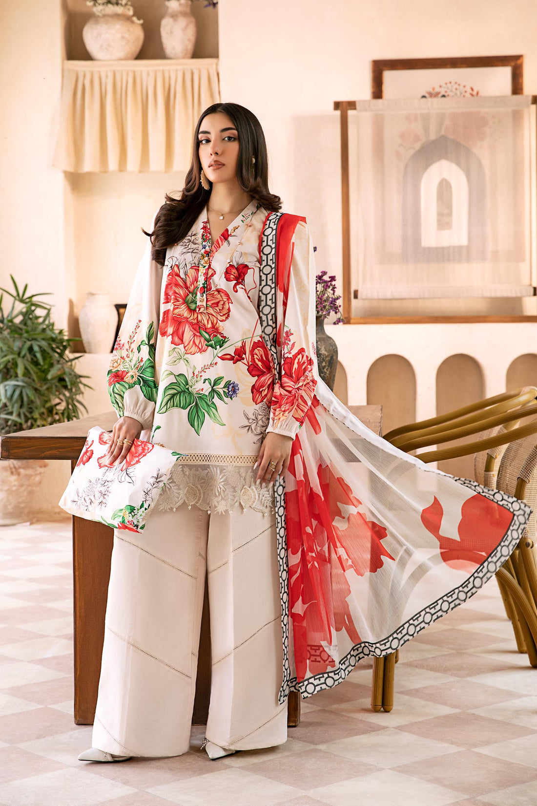 Maria B | Eid Basic Lawn | MB-CUS25-907B - Official Maria B stockist in UK - Sakeena London