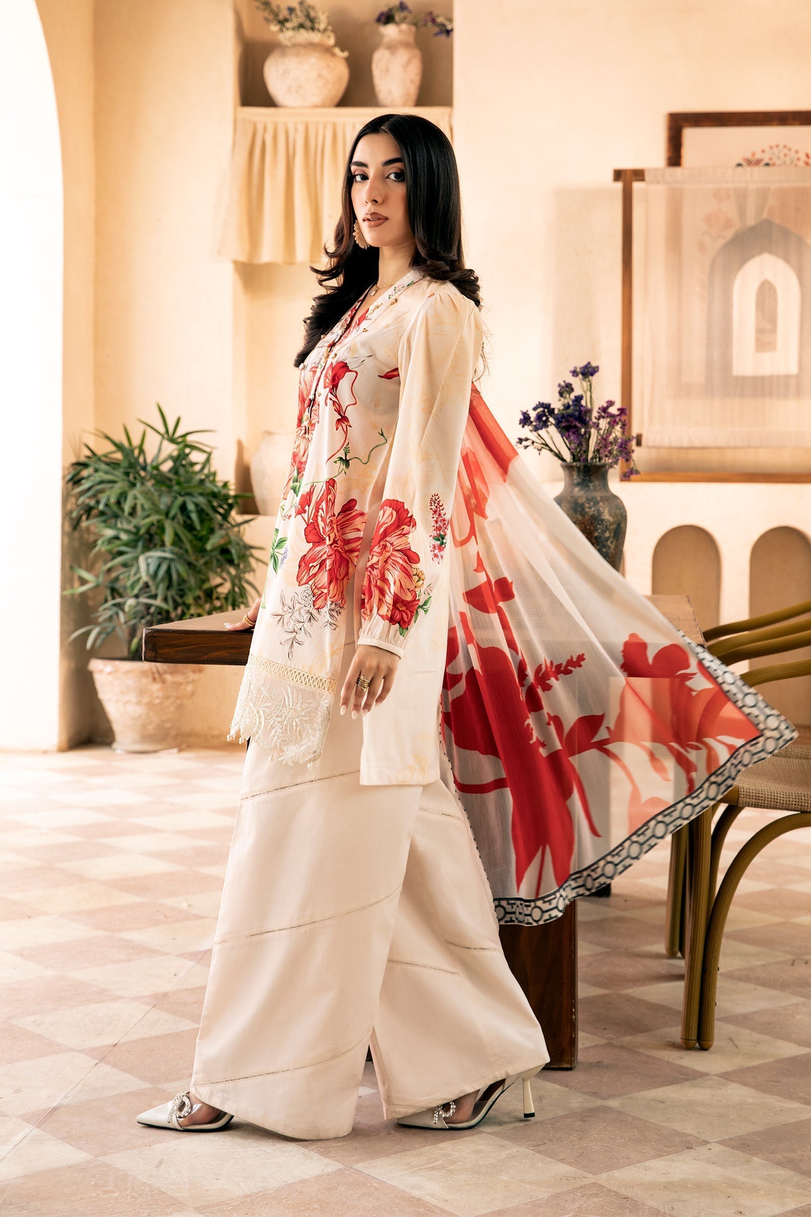 Maria B | Eid Basic Lawn | MB-CUS25-907B - Official Maria B stockist in UK - Sakeena London