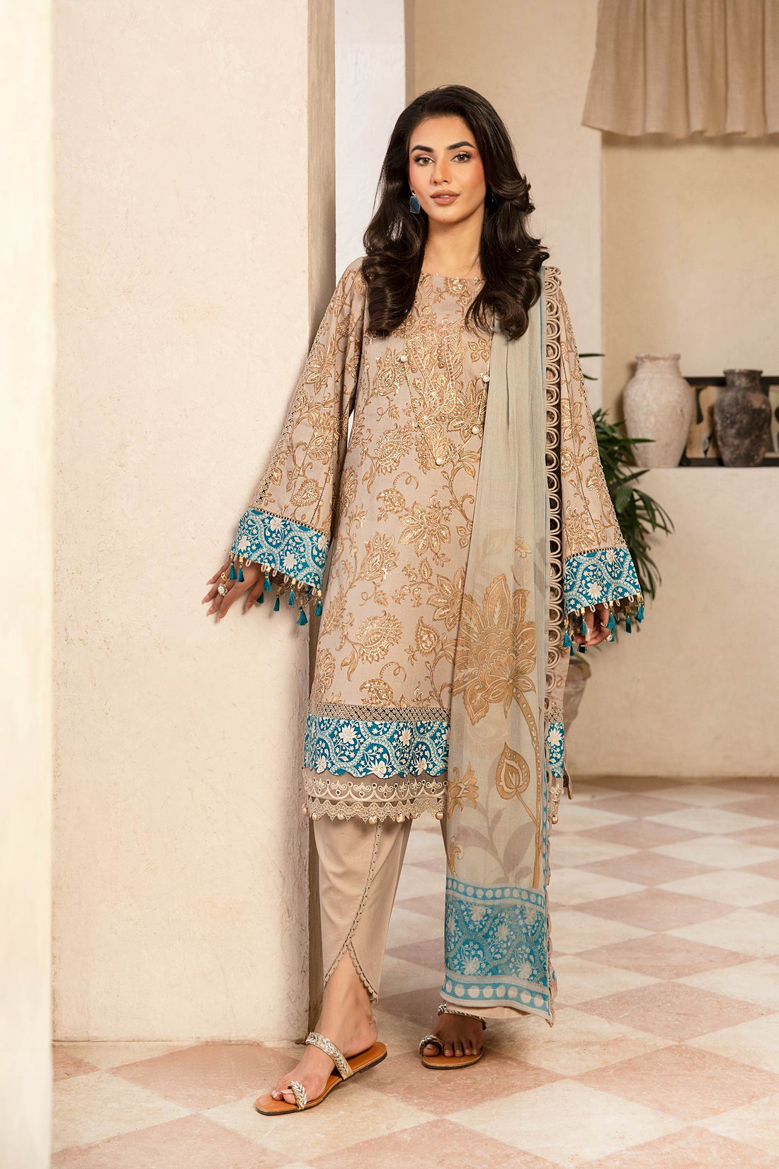 Maria B | Eid Basic Lawn | MB-CUS25-909B - Official Maria B stockist in UK - Sakeena London