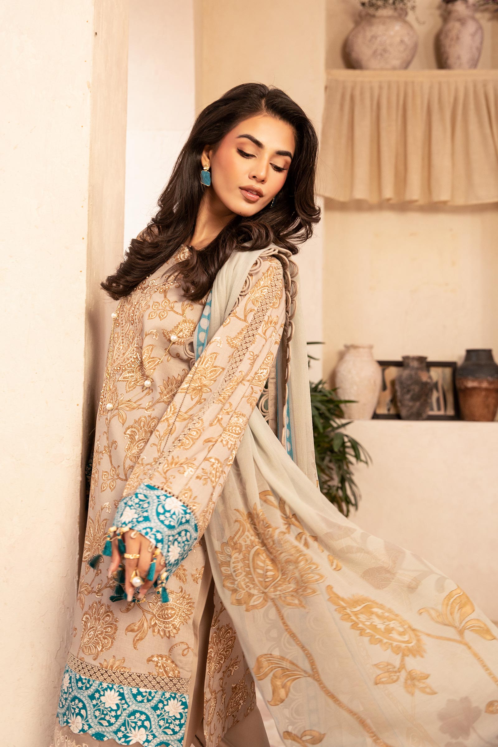 Maria B | Eid Basic Lawn | MB-CUS25-909B - Official Maria B stockist in UK - Sakeena London