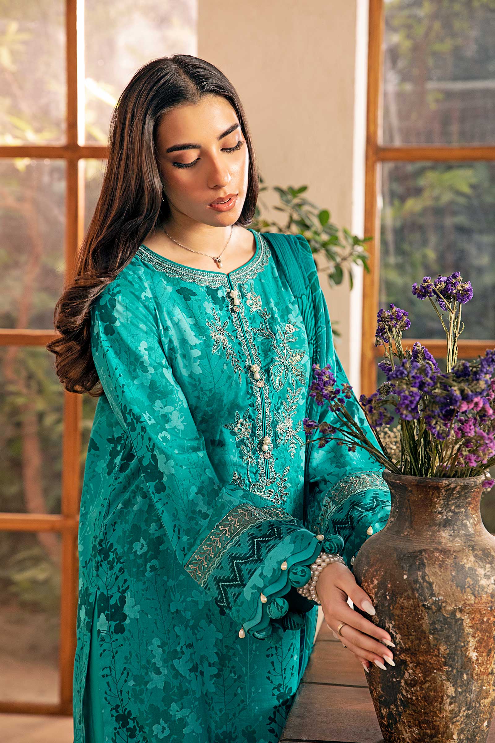 Maria B | Eid Basic Lawn | MB-CUS25-910A - Official Maria B stockist in UK - Sakeena London