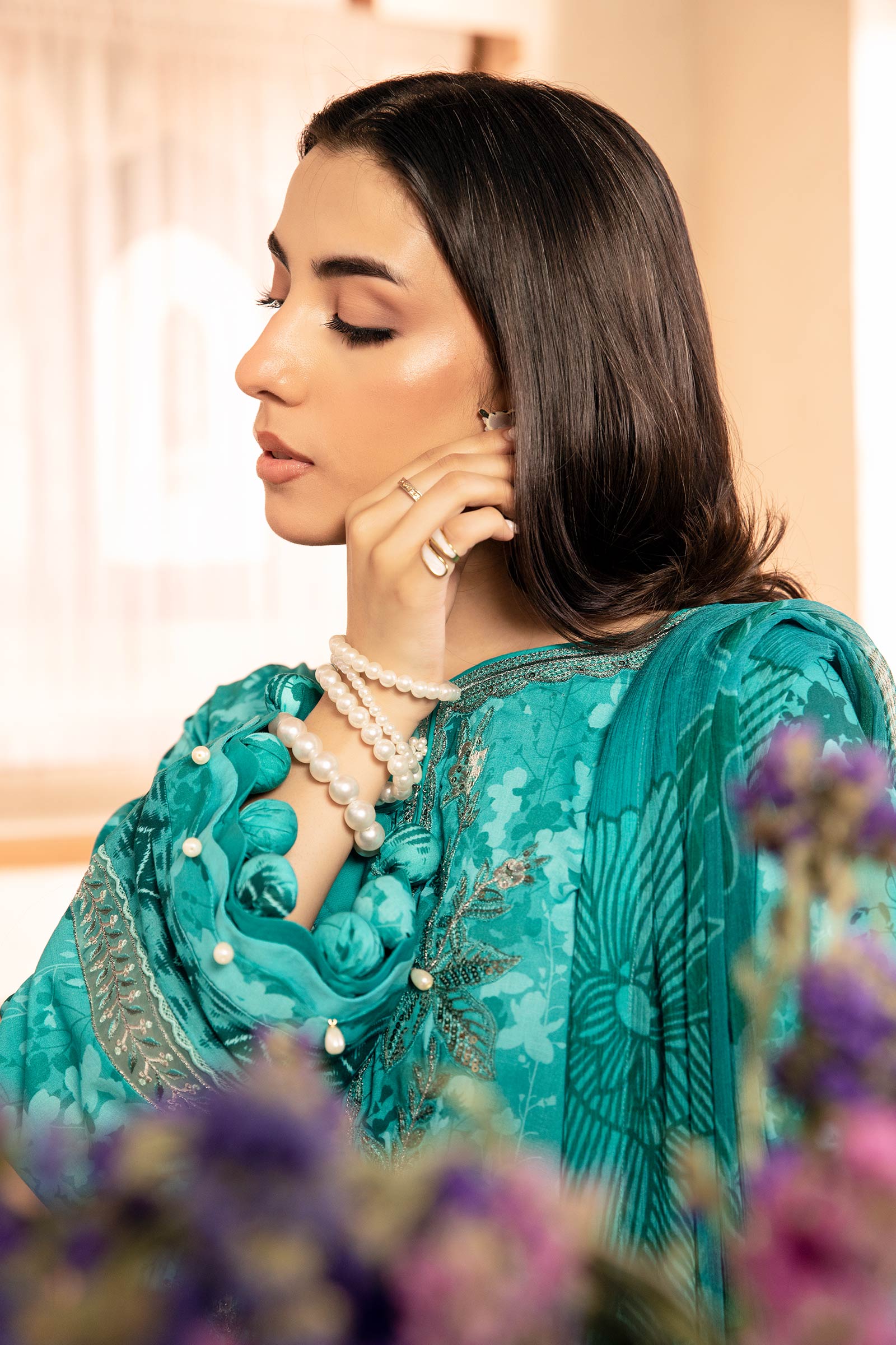 Maria B | Eid Basic Lawn | MB-CUS25-910A - Official Maria B stockist in UK - Sakeena London