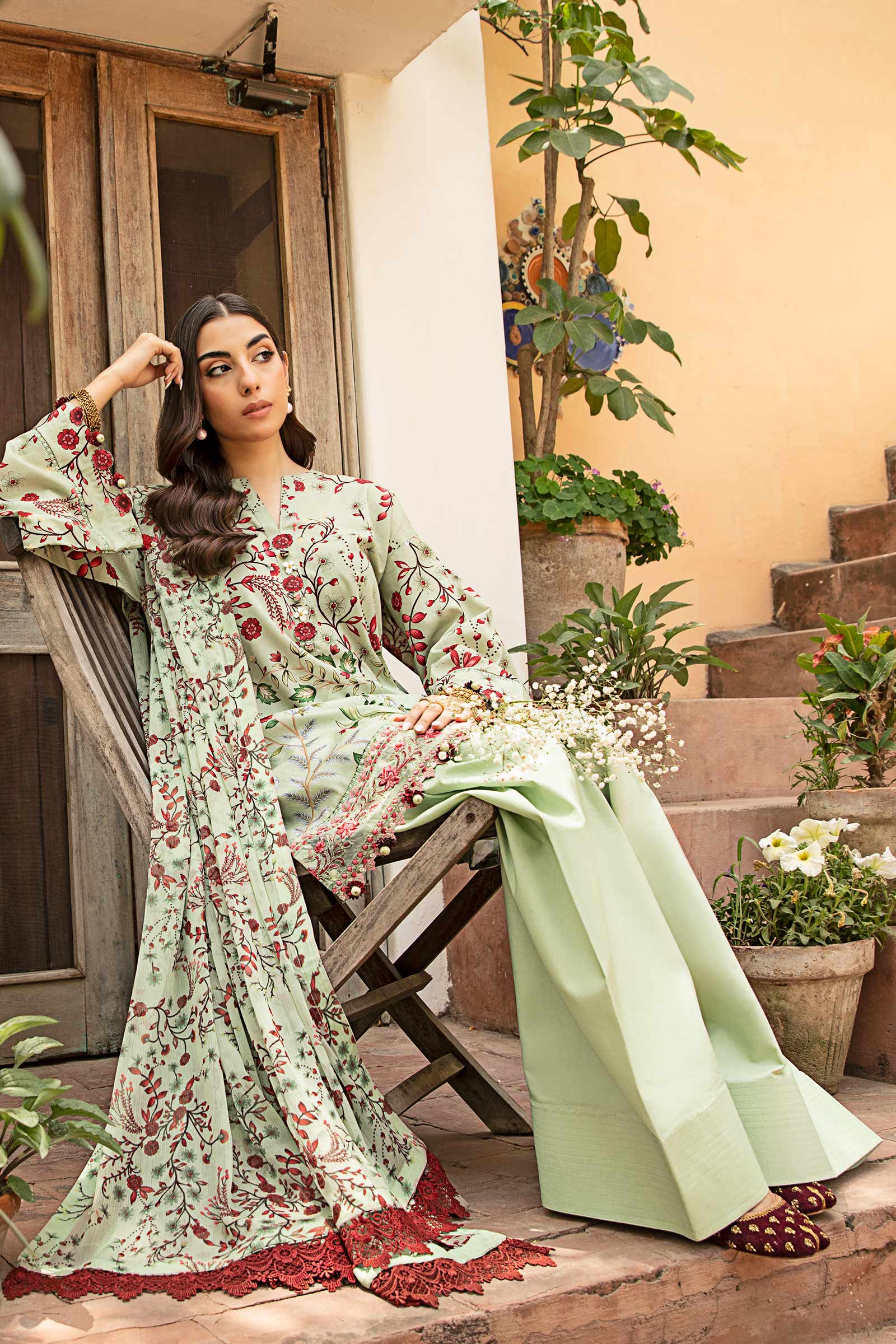 Maria B | Eid Basic Lawn | MB-CUS25-912B - Official Maria B stockist in UK - Sakeena London