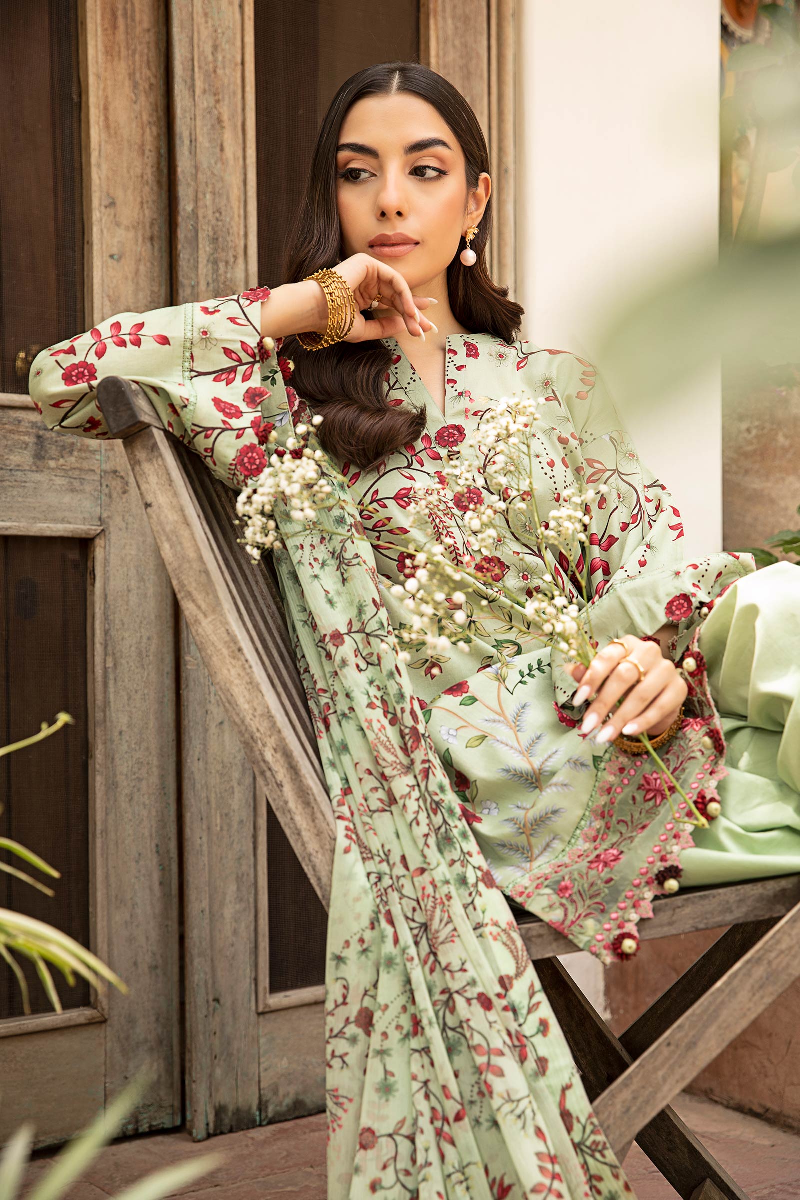 Maria B | Eid Basic Lawn | MB-CUS25-912B - Official Maria B stockist in UK - Sakeena London