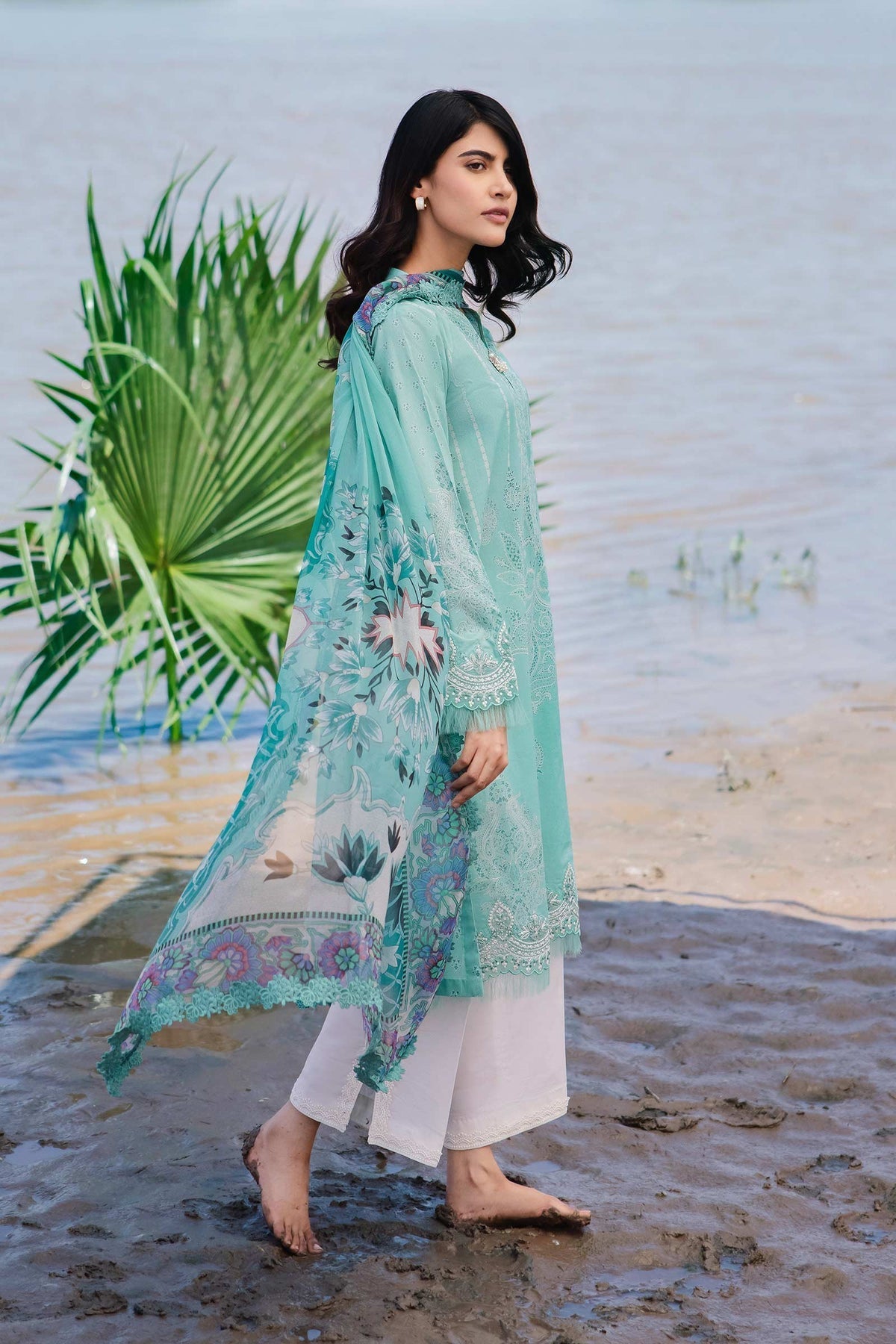 Maria b | M Basics Lawn | 408-A - Official Maria B stockist in UK - Sakeena London