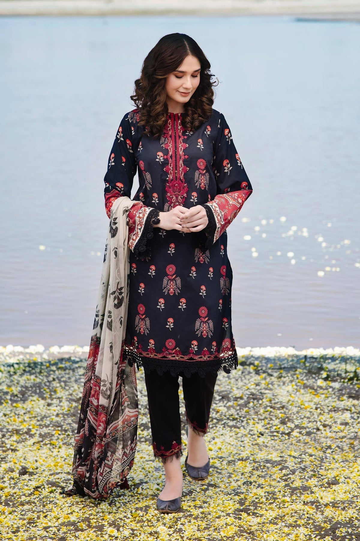 Maria b | M Basics Lawn | 412-A - Official Maria B stockist in UK - Sakeena London