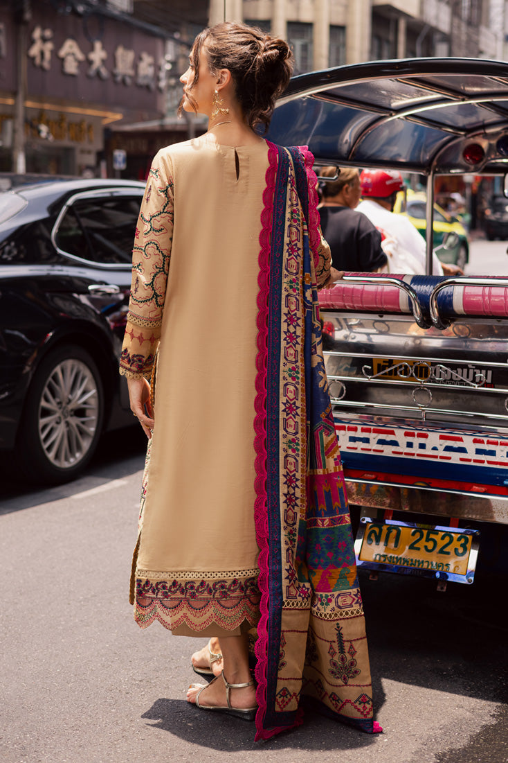 Marjjan | Carnation Lawn | MBL-13 B (BEIGE) - Official Marjjan stockist in UK - Sakeena London