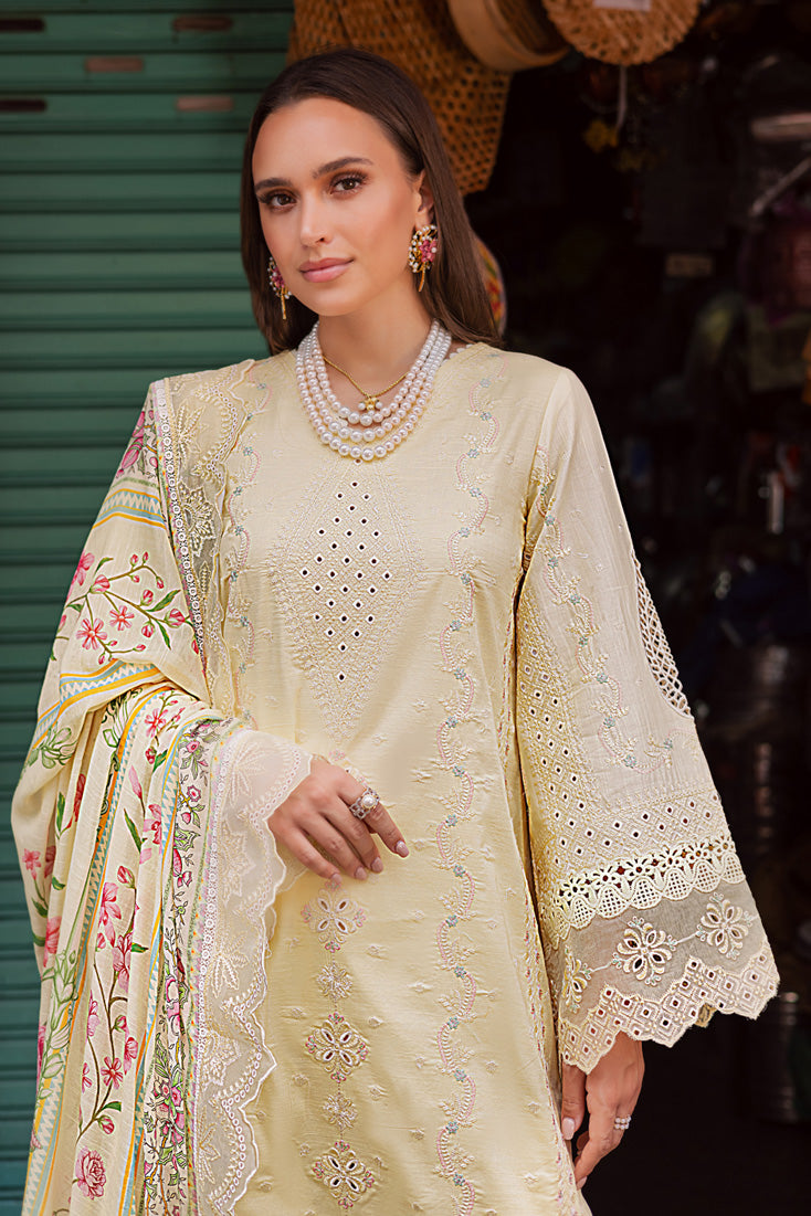 Marjjan | Carnation Lawn | MBL-14 B (LIME YELLOW) - Official Marjjan stockist in UK - Sakeena London