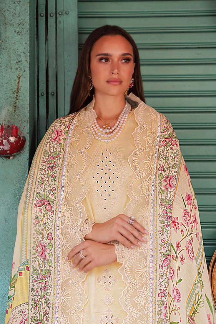 Marjjan | Carnation Lawn | MBL-14 B (LIME YELLOW) - Official Marjjan stockist in UK - Sakeena London