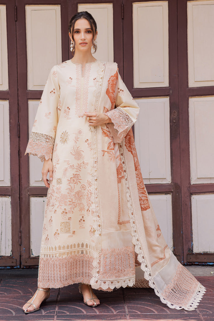 Marjjan | Carnation Lawn | MBL-16 A (ALMOND SKIN) - Official Marjjan stockist in UK - Sakeena London