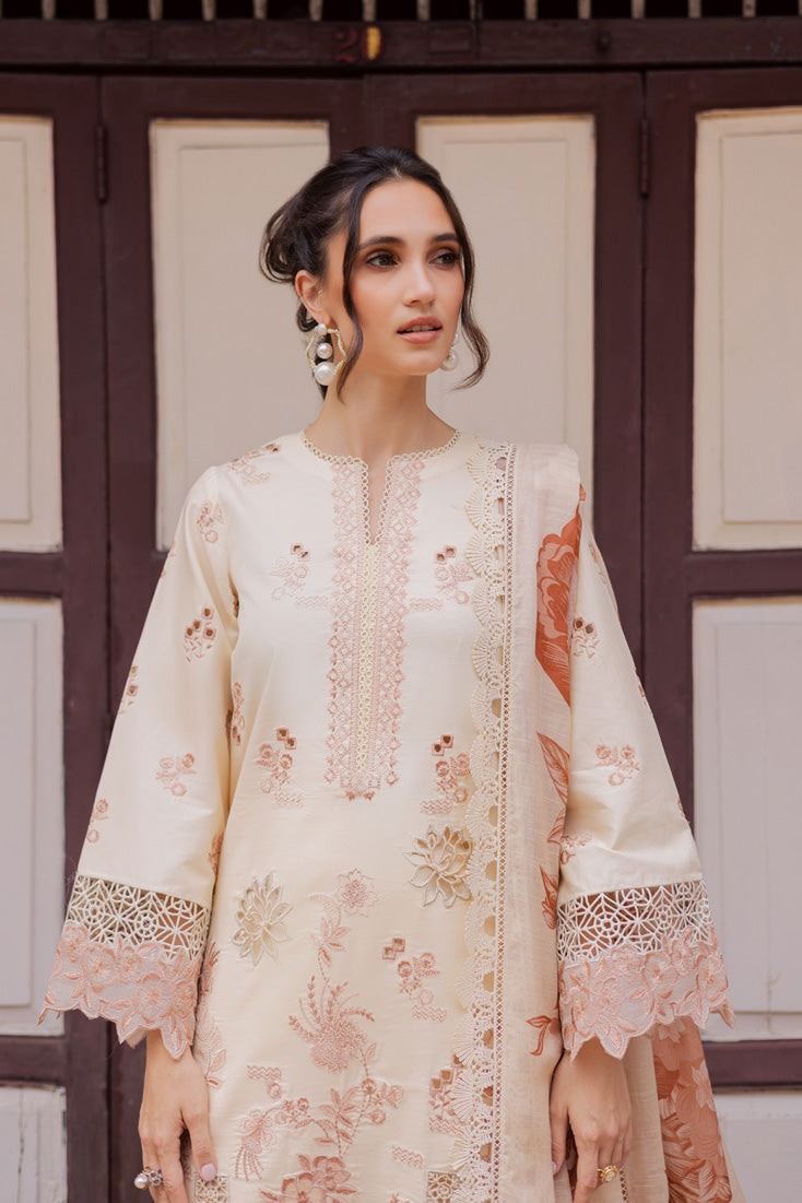 Marjjan | Carnation Lawn | MBL-16 A (ALMOND SKIN) - Official Marjjan stockist in UK - Sakeena London