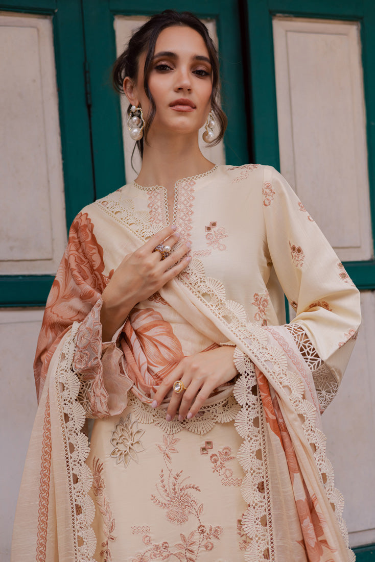 Marjjan | Carnation Lawn | MBL-16 A (ALMOND SKIN) - Official Marjjan stockist in UK - Sakeena London