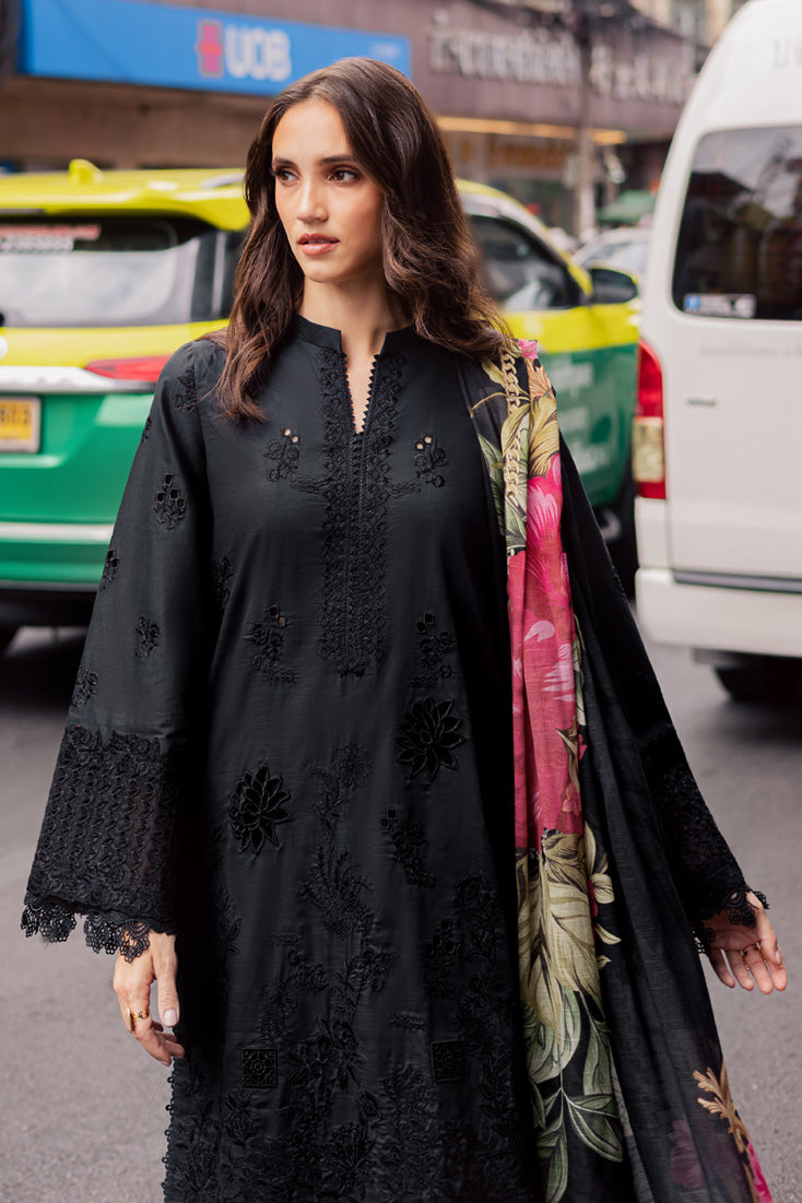 Marjjan | Carnation Lawn | MBL-16 B (BLACK) - Official Marjjan stockist in UK - Sakeena London