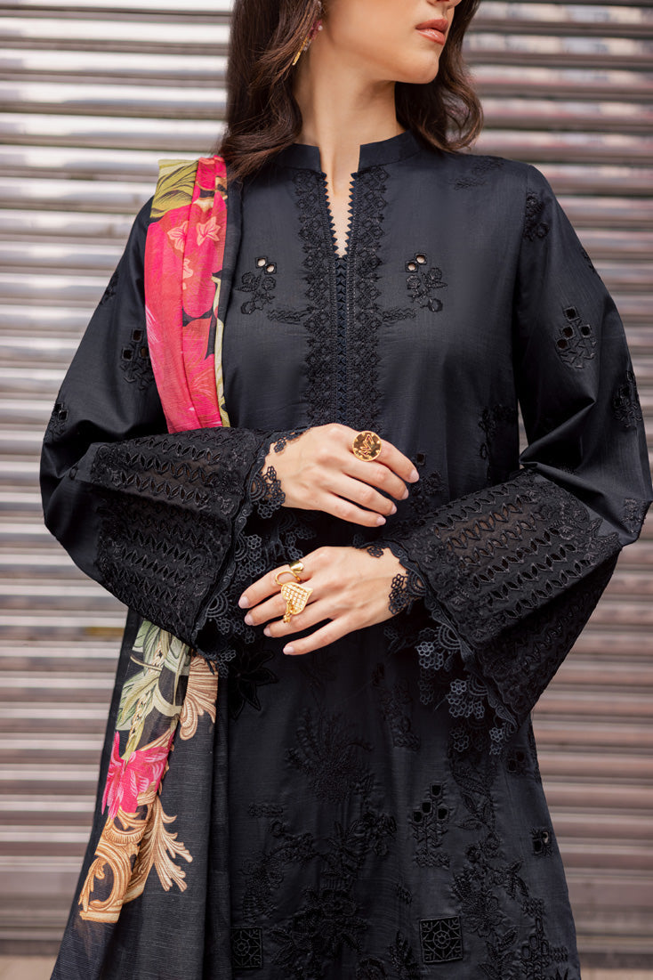 Marjjan | Carnation Lawn | MBL-16 B (BLACK) - Official Marjjan stockist in UK - Sakeena London