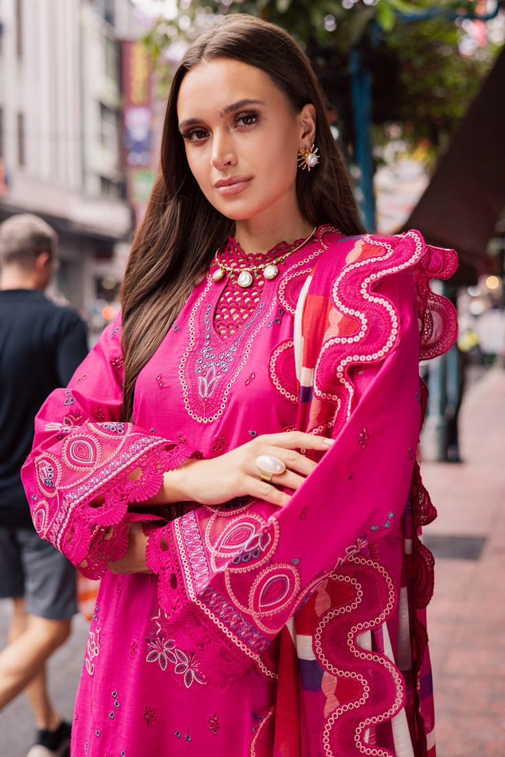 Marjjan | Carnation Lawn | MBL-17 B (HOT PINK) - Official Marjjan stockist in UK - Sakeena London