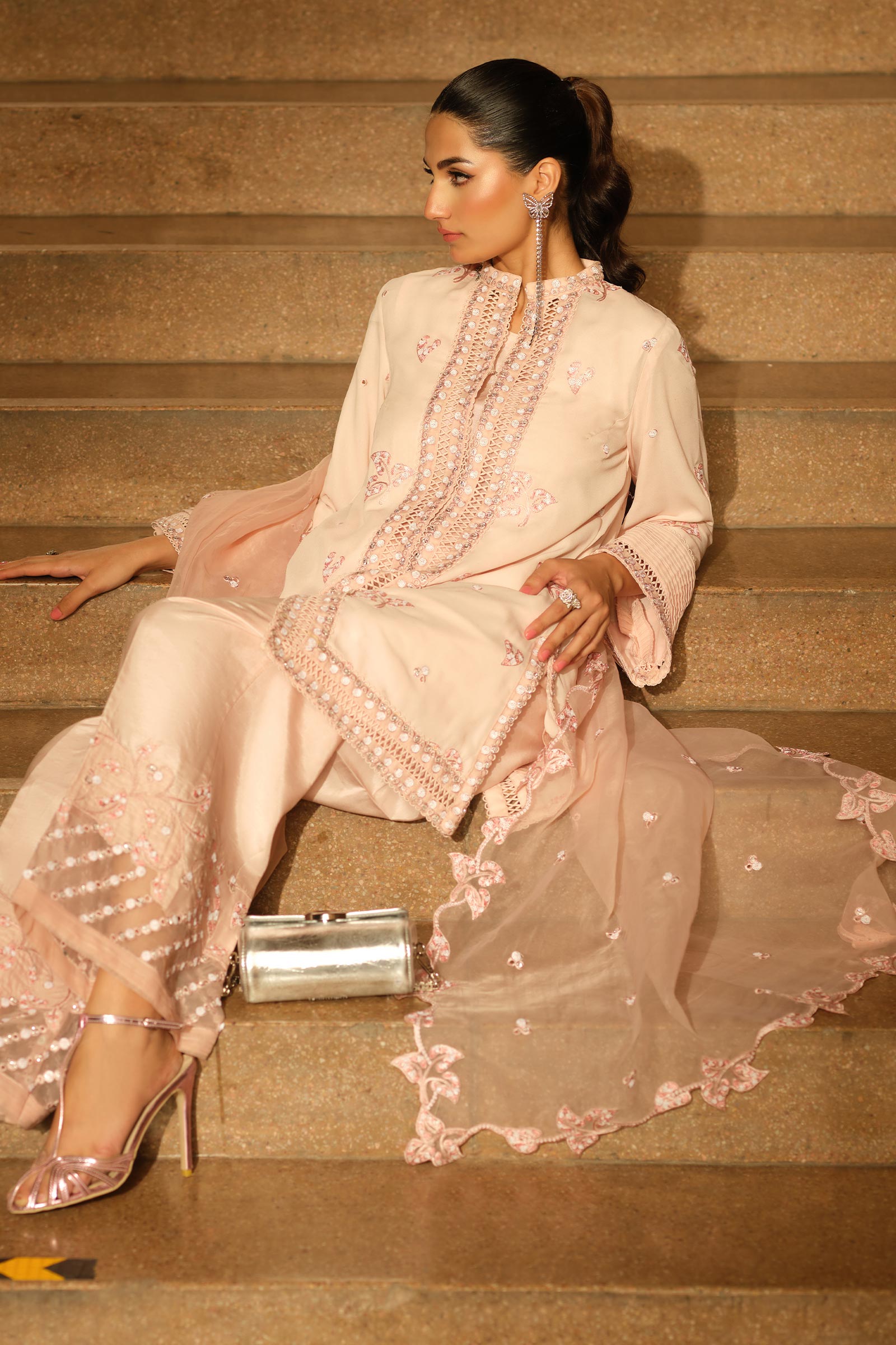 Maria B | Pre fall Dresses | MBS-W25-02 PK - Official Maria B stockist in UK - Sakeena London