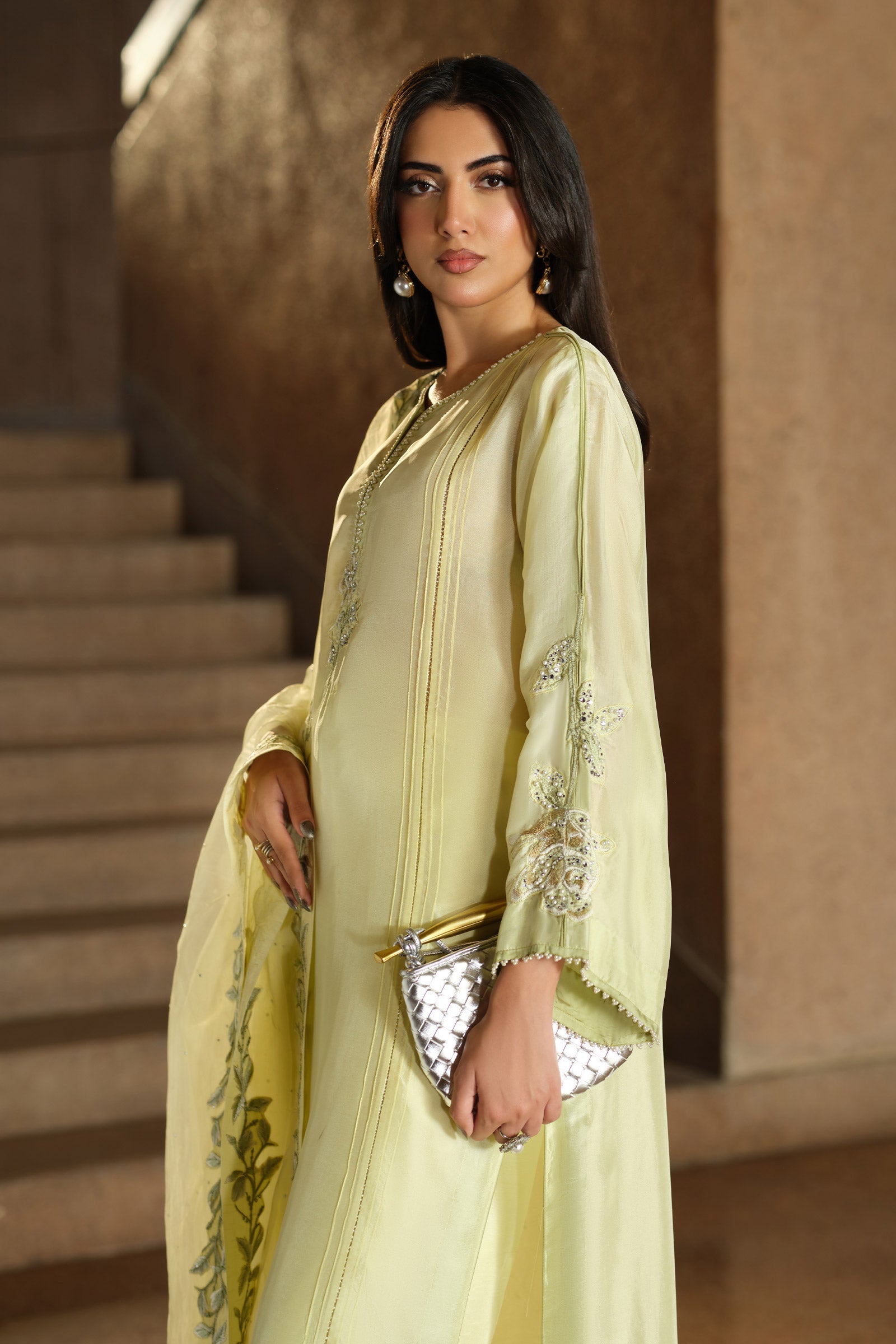 Maria B | Pre fall Dresses | MBS-W25-09 Y - Official Maria B stockist in UK - Sakeena London
