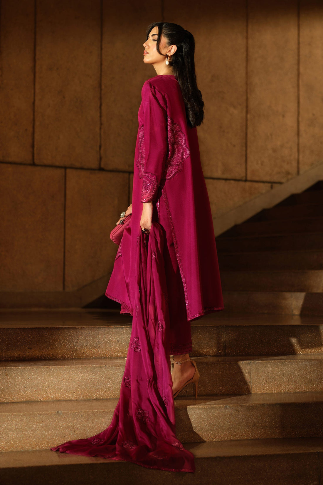 Maria B | Pre Fall 25 | MBS-W25-22-Shocking Pink - Official Maria B stockist in UK - Sakeena London