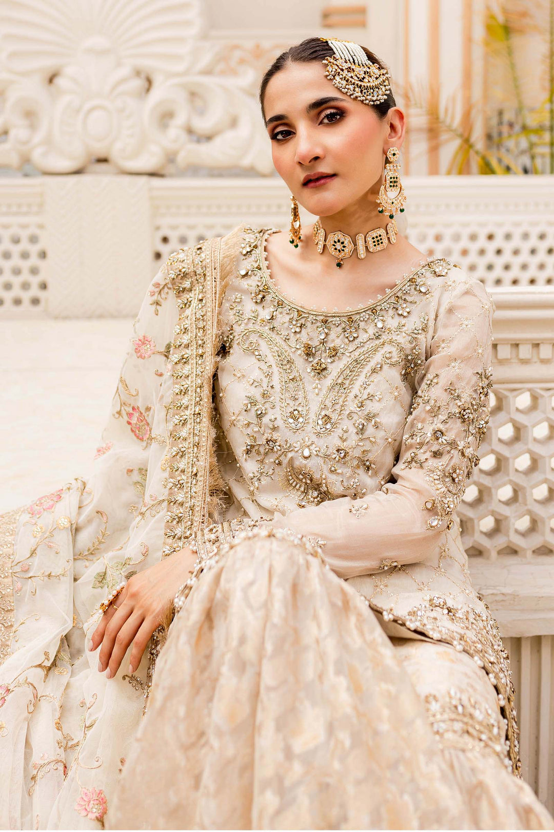 Maria B | Bridal Couture | Ivory Gold MC-906 - Official Maria B stockist in UK - Sakeena London