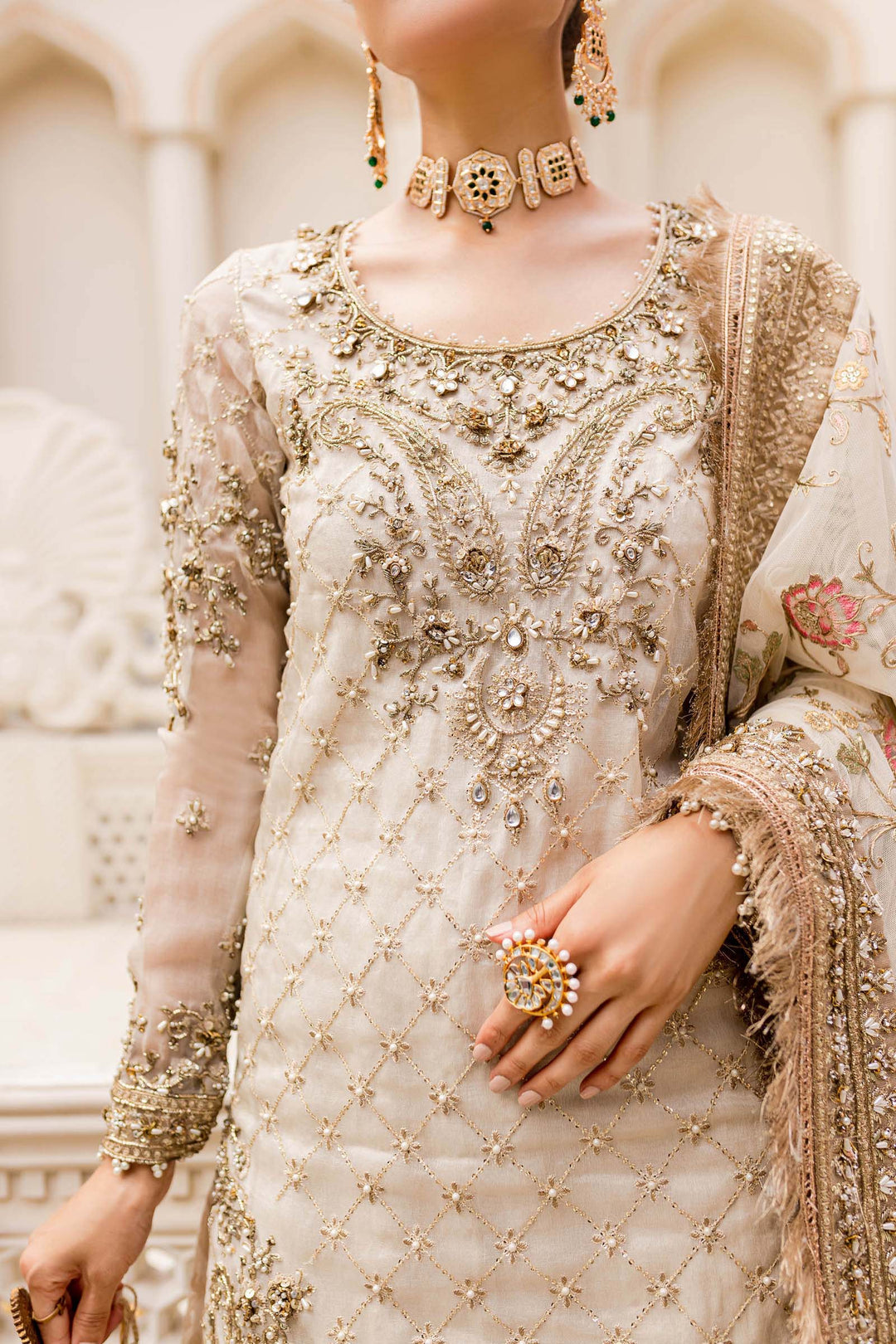 Maria B | Bridal Couture | Ivory Gold MC-906 - Official Maria B stockist in UK - Sakeena London