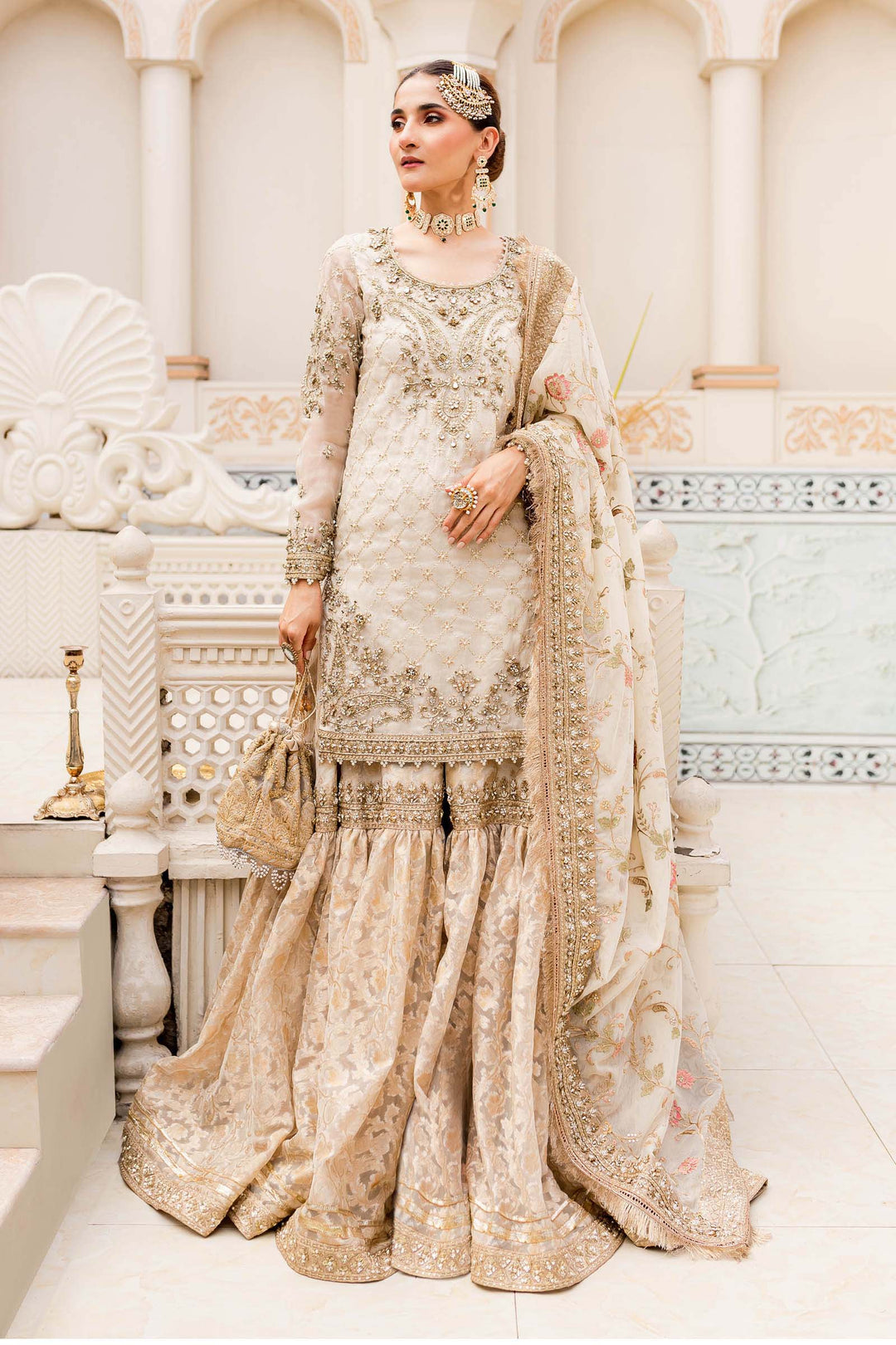 Maria B | Bridal Couture | Ivory Gold MC-906 - Official Maria B stockist in UK - Sakeena London