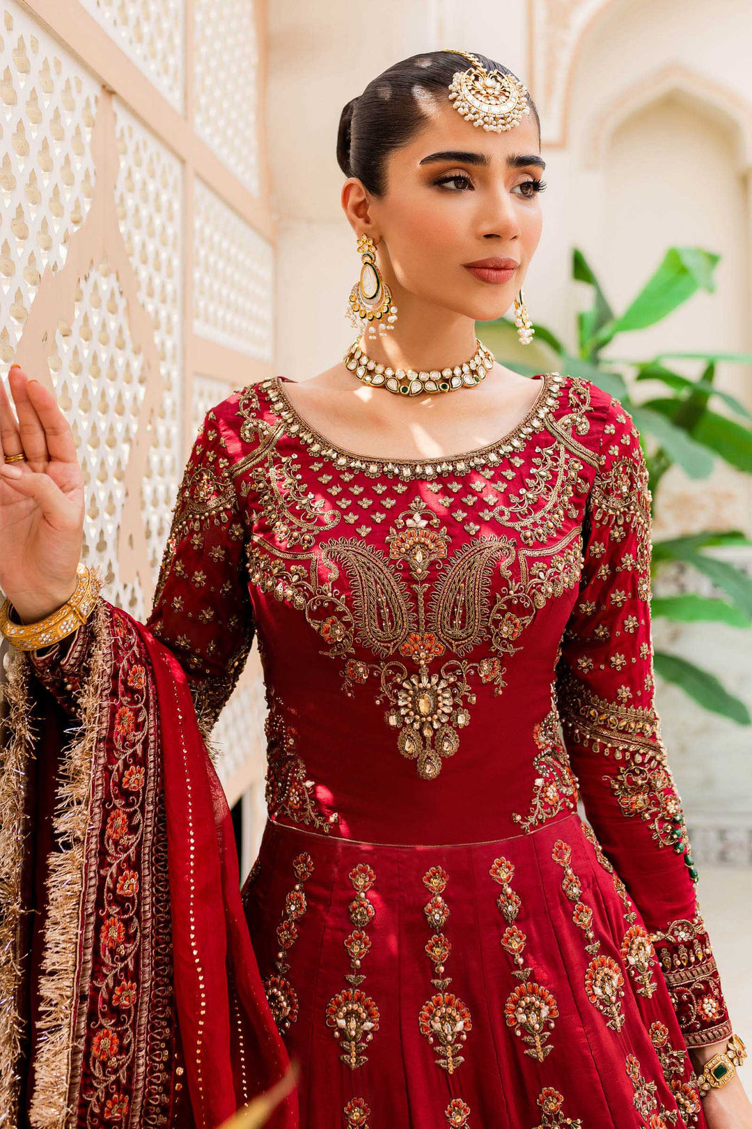 Maria B | Bridal Couture | Deep Red MC-907 - Official Maria B stockist in UK - Sakeena London