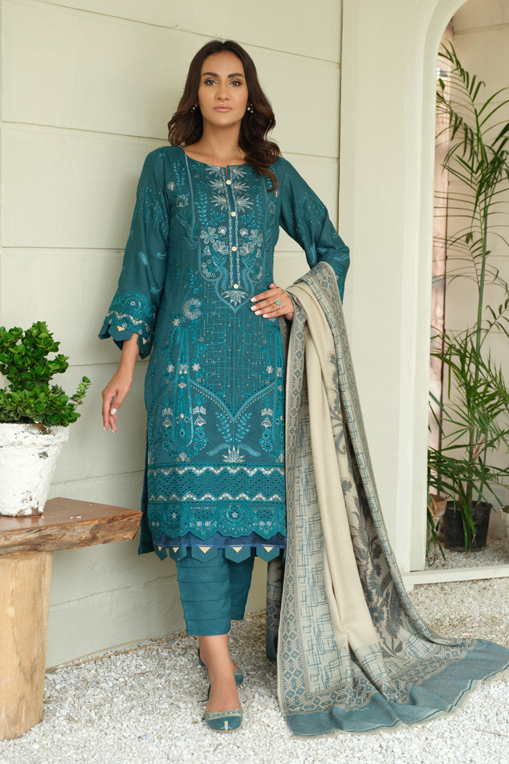 Marjjan | Aangan Embroidered Viscose | MDS-69 (SEA GREEN) - Official Marjjan stockist in UK - Sakeena London