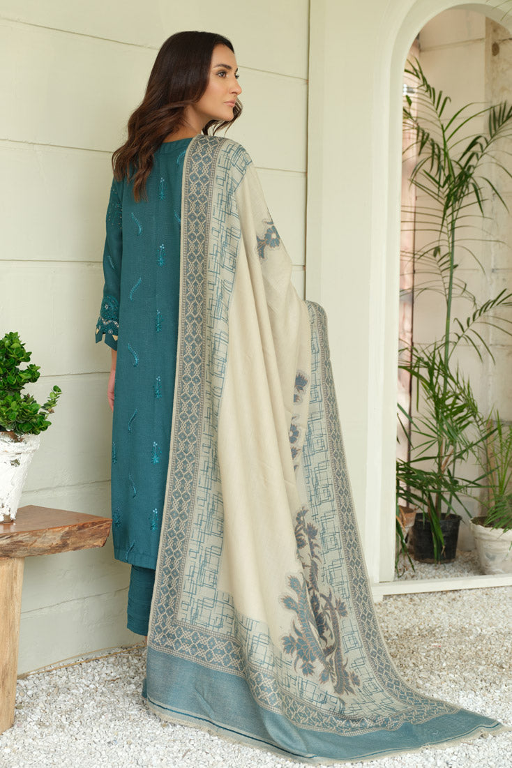 Marjjan | Aangan Embroidered Viscose | MDS-69 (SEA GREEN) - Official Marjjan stockist in UK - Sakeena London