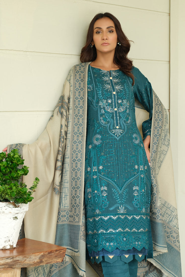 Marjjan | Aangan Embroidered Viscose | MDS-69 (SEA GREEN) - Official Marjjan stockist in UK - Sakeena London
