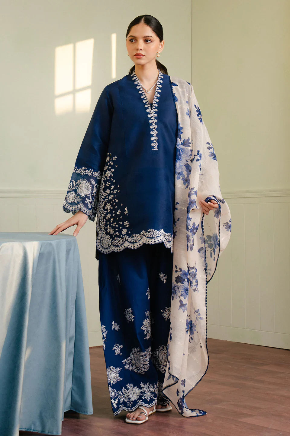 Zara Shahjahan | Coco Lawn 25 | MEADOW-8B - Official Zara Shahjahan stockist in UK - Sakeena London