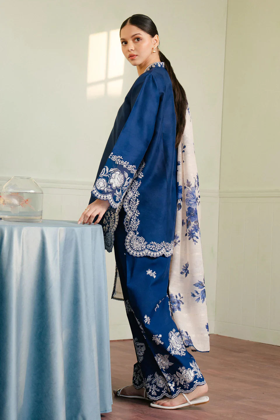 Zara Shahjahan | Coco Lawn 25 | MEADOW-8B - Official Zara Shahjahan stockist in UK - Sakeena London
