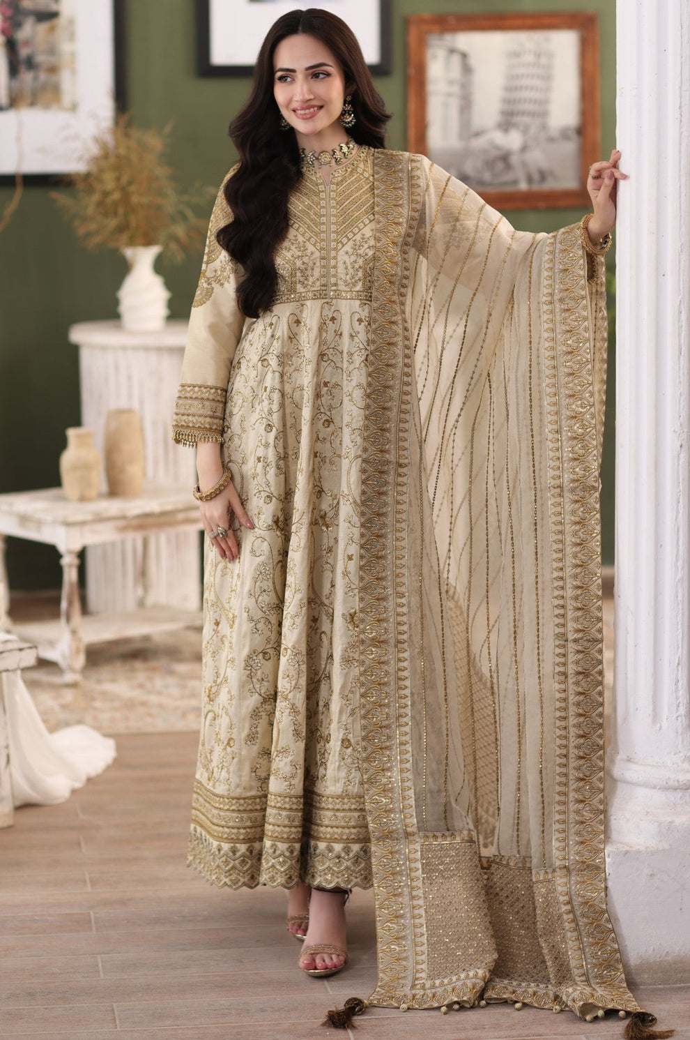 Mohagni | Ishq Aatish Formals | MGS-10 2PC MAXI Raw Silk - Official Mohagni stockist in UK - Sakeena London