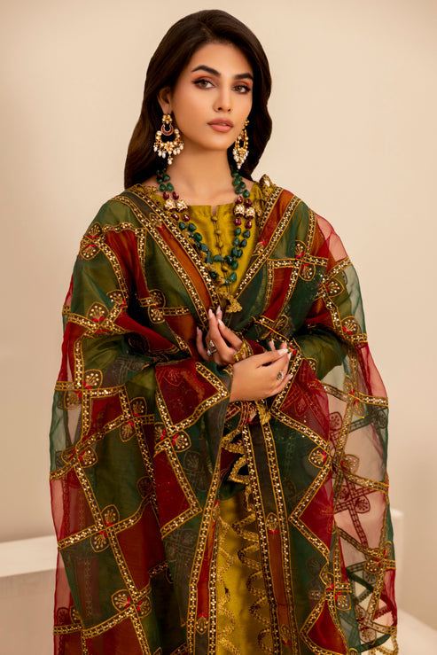 Mohagni | Ishq Aatish Formals | MGS-11 3Pcs Raw Silk - Official Mohagni stockist in UK - Sakeena London