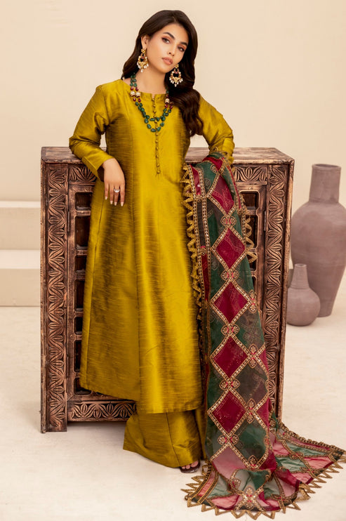 Mohagni | Ishq Aatish Formals | MGS-11 3Pcs Raw Silk - Official Mohagni stockist in UK - Sakeena London