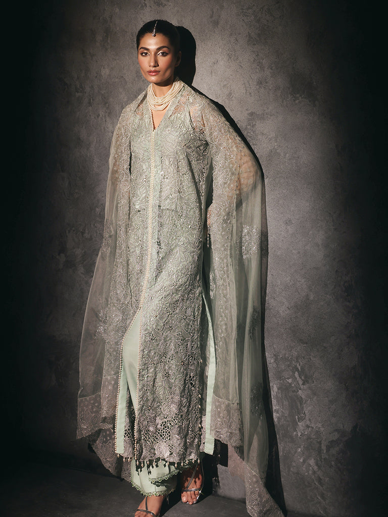 Rajbari | Sage Chiffon Edit | Astoria - Official Rajbari stockist in UK - Sakeena London