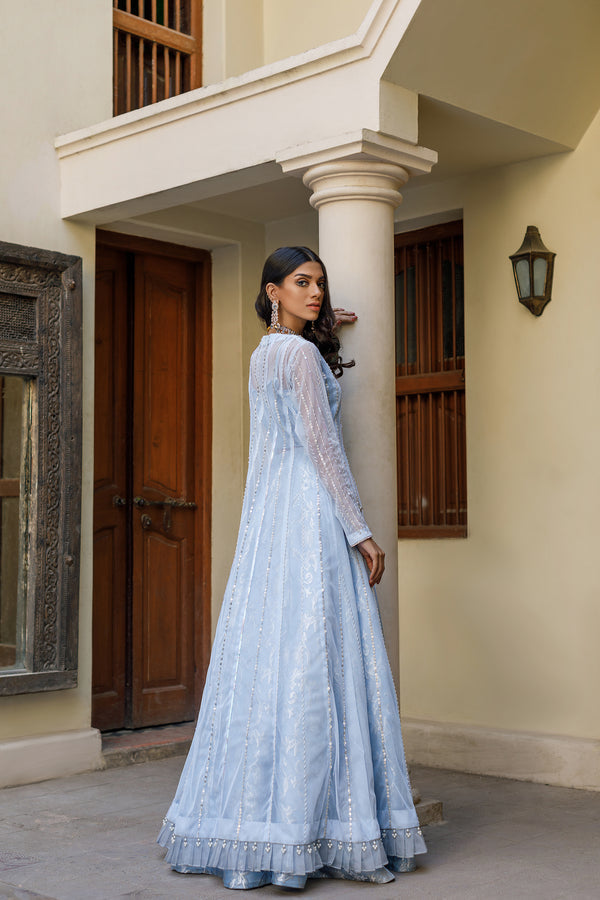 Wahajmkhan | Bahar Begum Formals | BABY BLUE BAHAR - Official Wahaj M.Khan stockist in UK - Sakeena London