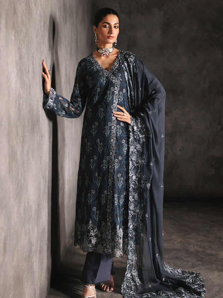 Rajbari | Sage Chiffon Edit | Seran - Official Rajbari stockist in UK - Sakeena London