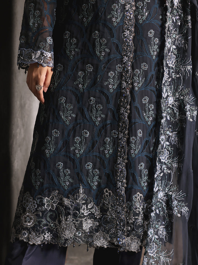 Rajbari | Sage Chiffon Edit | Seran - Official Rajbari stockist in UK - Sakeena London