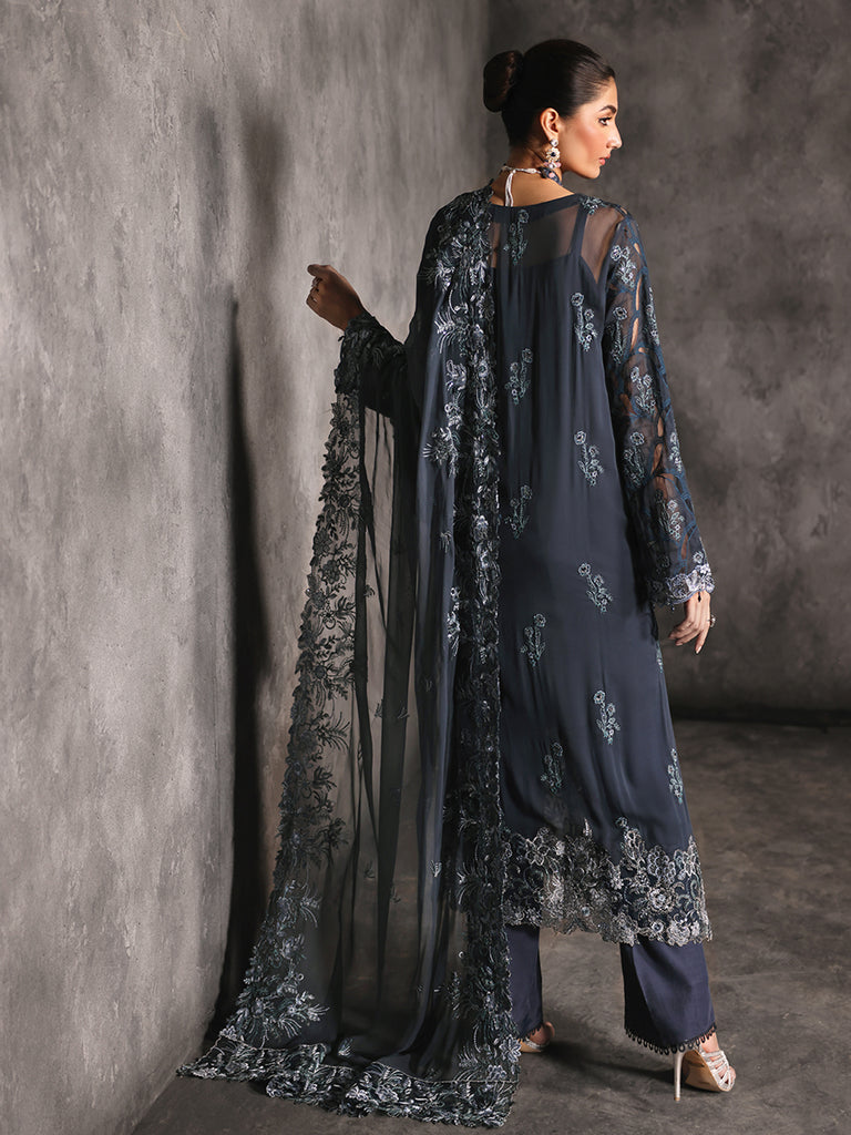 Rajbari | Sage Chiffon Edit | Seran - Official Rajbari stockist in UK - Sakeena London