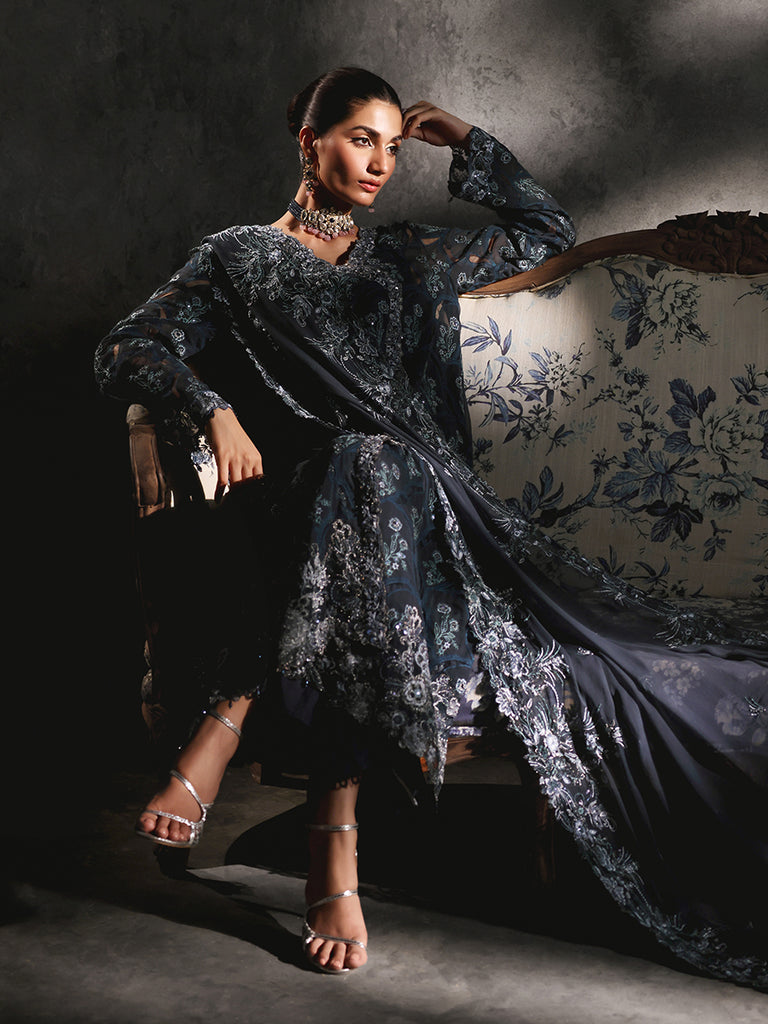 Rajbari | Sage Chiffon Edit | Seran - Official Rajbari stockist in UK - Sakeena London
