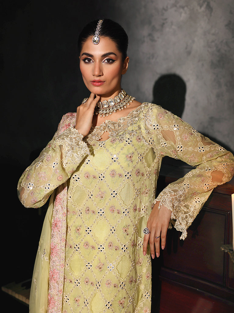 Rajbari | Sage Chiffon Edit | Ivy - Official Rajbari stockist in UK - Sakeena London