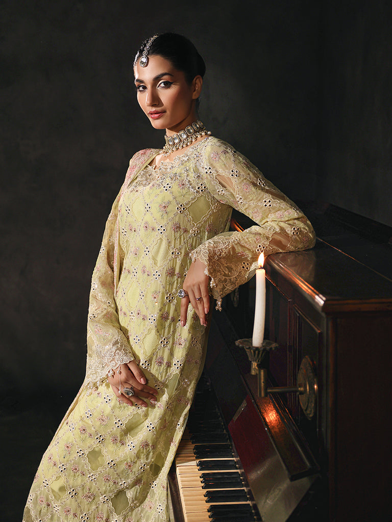 Rajbari | Sage Chiffon Edit | Ivy - Official Rajbari stockist in UK - Sakeena London