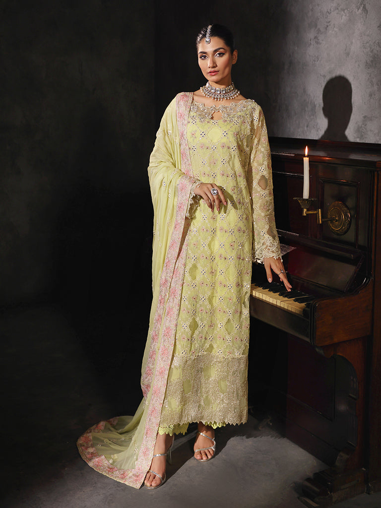 Rajbari | Sage Chiffon Edit | Ivy - Official Rajbari stockist in UK - Sakeena London